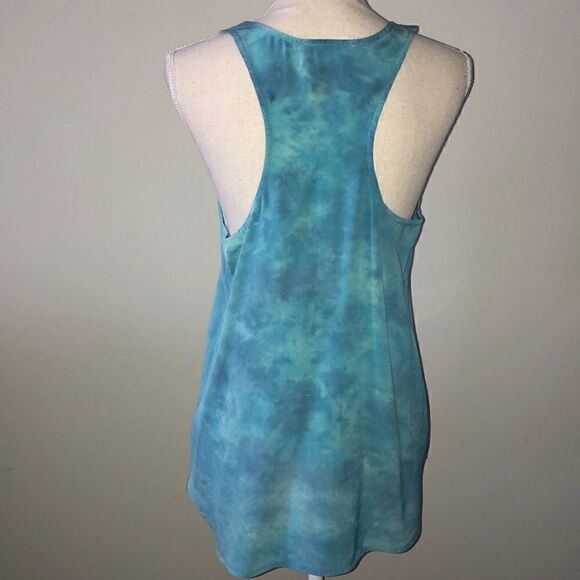 Cynthia Rowley silk watercolor racerback tank - Picture 2 of 2